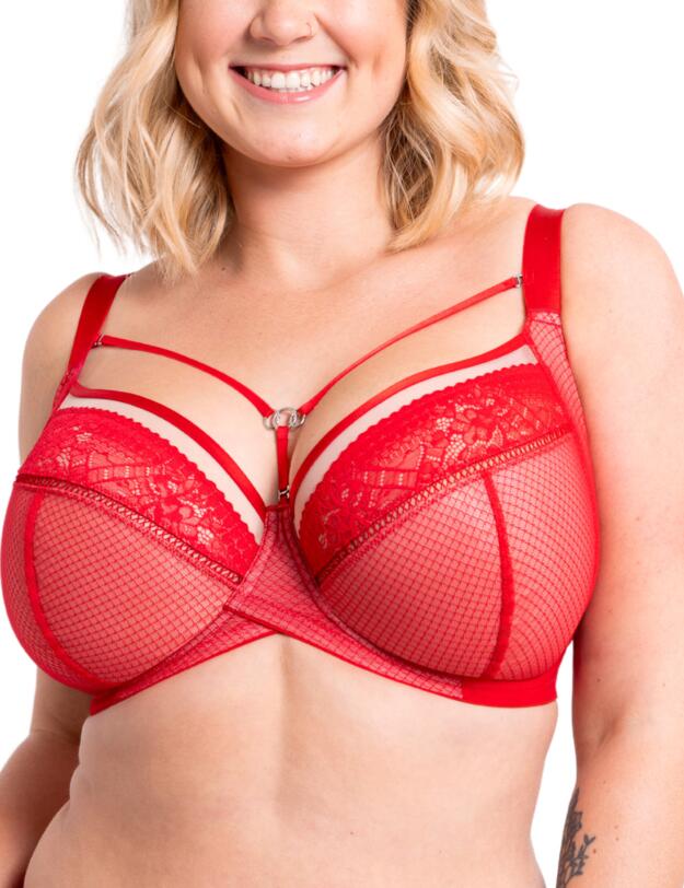 Curvy Kate Amaze Amore Balcony Side Support Bra Red/Blush