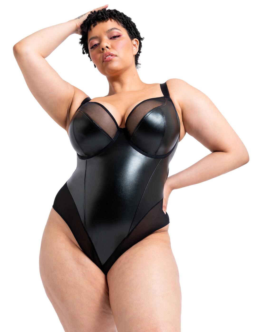 Curvy Kate Rebelle Plunge Body Suit Black