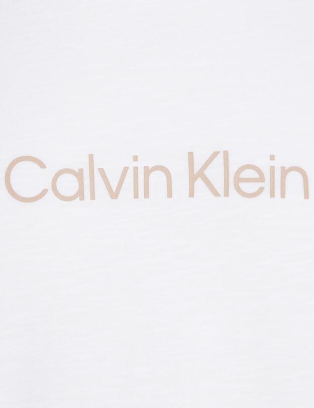 Calvin Klein Mens Crew Neck Logo Tee PVH Classic White