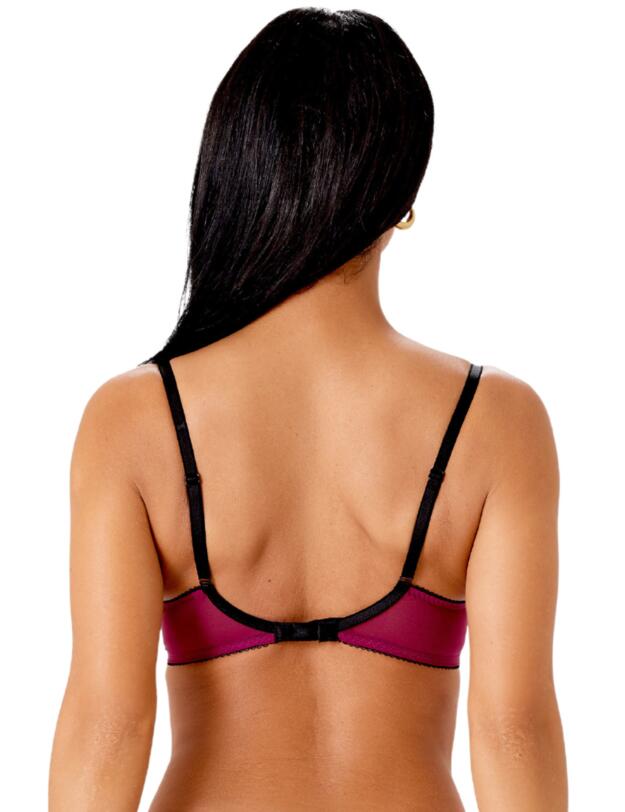 Gossard Superboost Lace Padded Plunge Bra Purple Potion