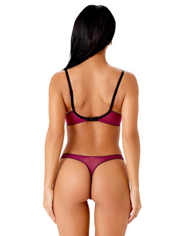 Gossard Superboost Lace Padded Plunge Bra Purple Potion