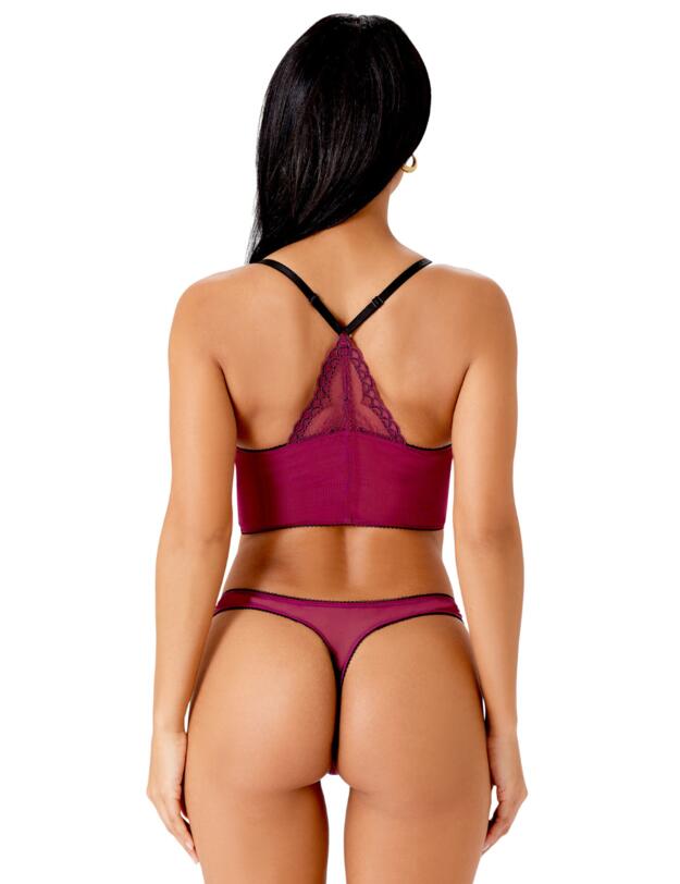 Gossard Superboost Lace Deep V Bralette Purple Potion