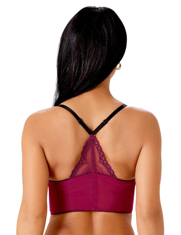 Gossard Superboost Lace Deep V Bralette Purple Potion