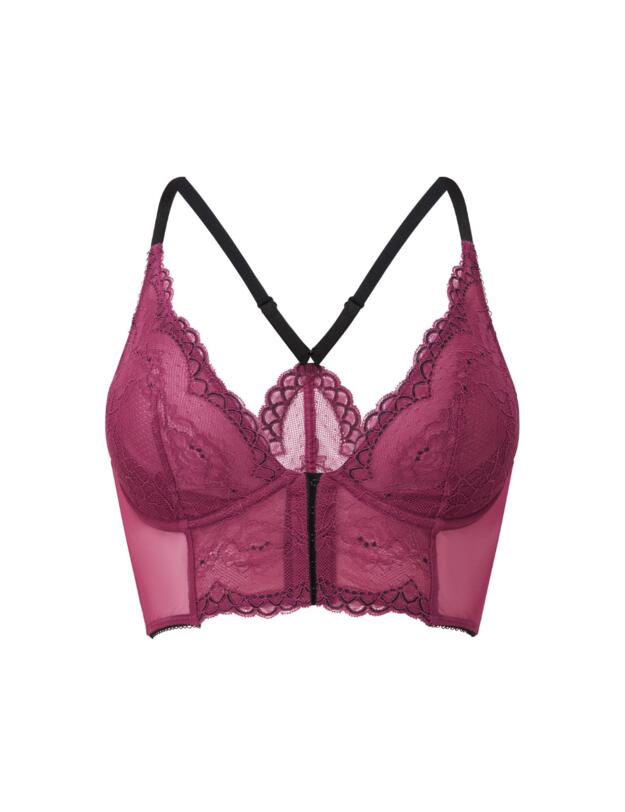Gossard Superboost Lace Deep V Bralette Purple Potion