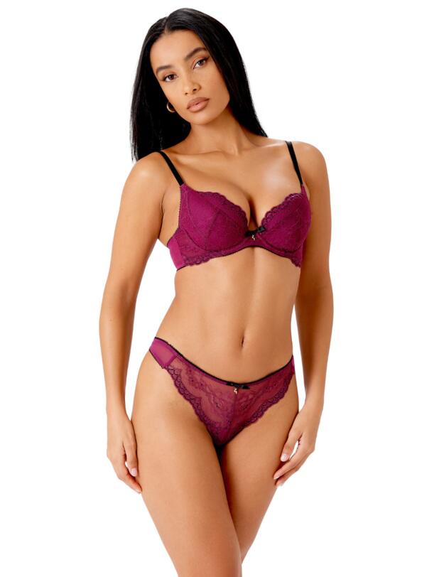 Gossard Superboost Lace Thong Purple Potion