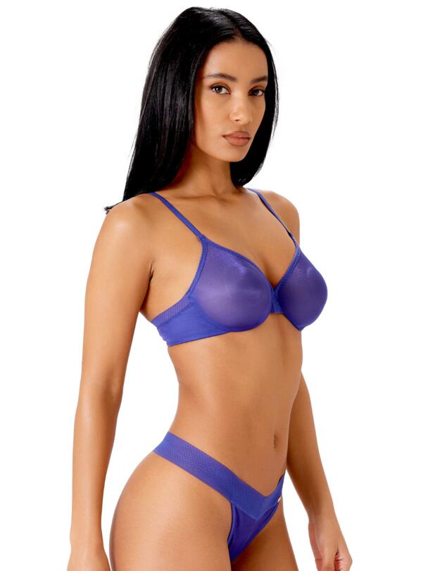 Gossard Glossies Tanga Thong Purple Potion