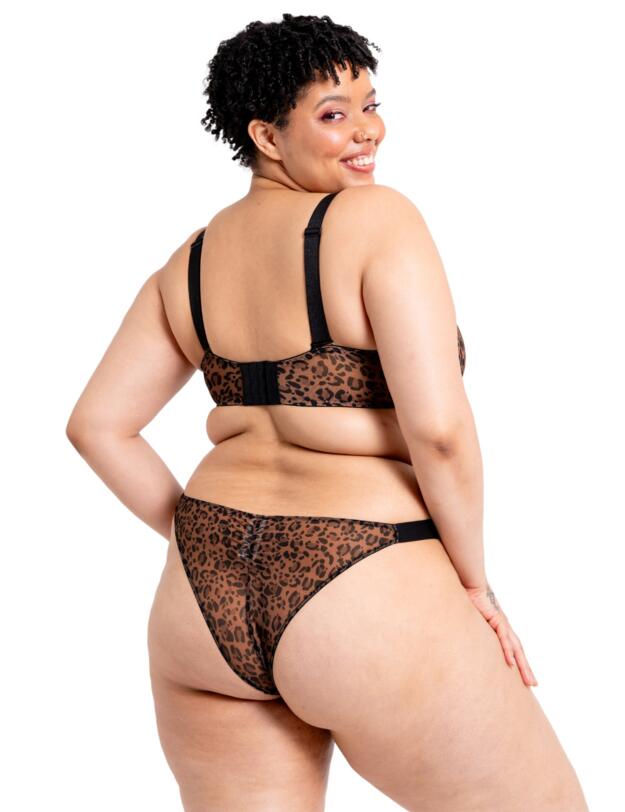 Curvy Kate Cool Cat Tanga Leopard Brown