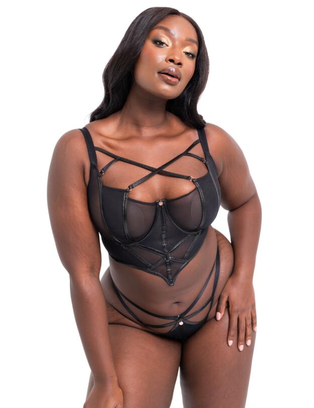 Scantilly by Curvy Kate Hex Thong Black