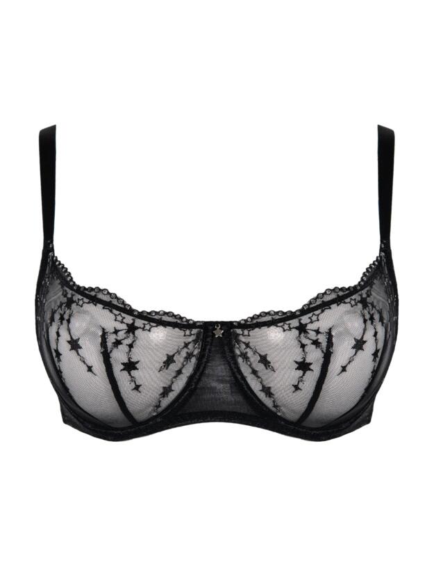 Curvy Kate Stardust Balcony Bra Black Sparkle