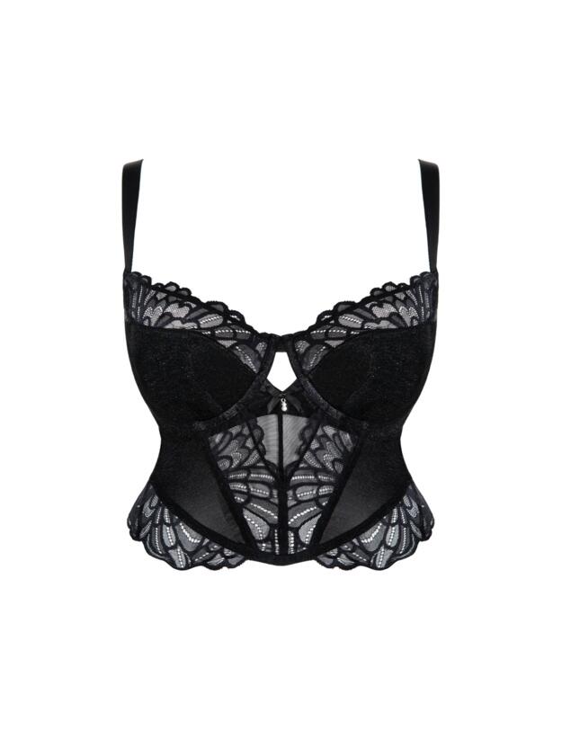 Curvy Kate Boost Bombshell Padded Balcony Longline Black Sparkle