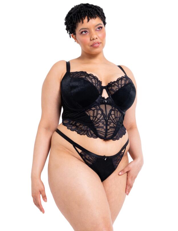 Curvy Kate Boost Bombshell Padded Balcony Longline Black Sparkle
