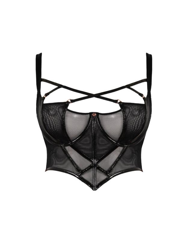 Scantilly by Curvy Kate Hex Longline Balcony Bra Black
