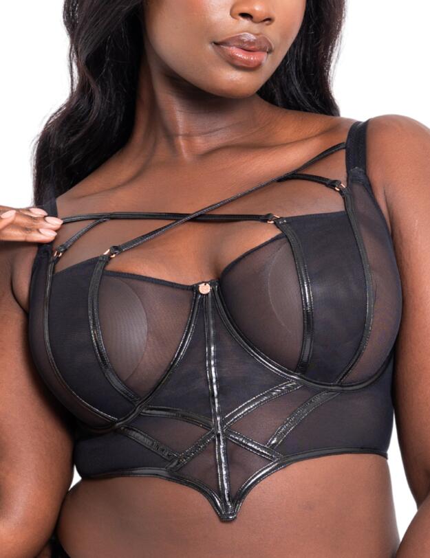 Scantilly by Curvy Kate Hex Longline Balcony Bra Black