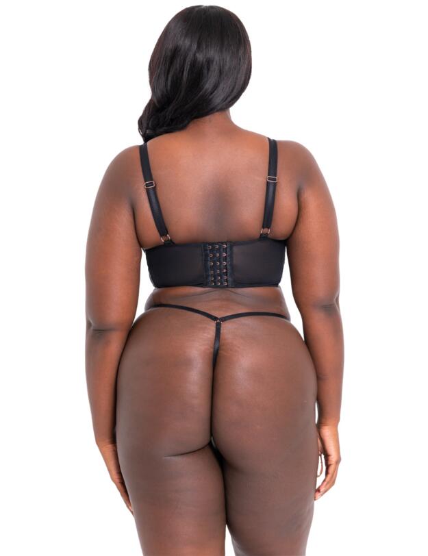 Scantilly by Curvy Kate Hex Longline Balcony Bra Black