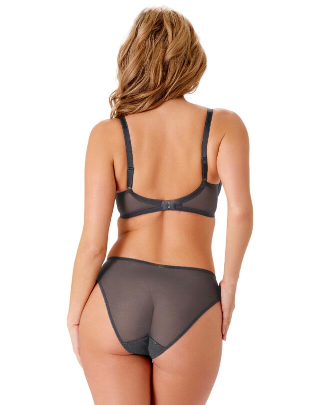 Gossard Glossies Lace Brief Charcoal