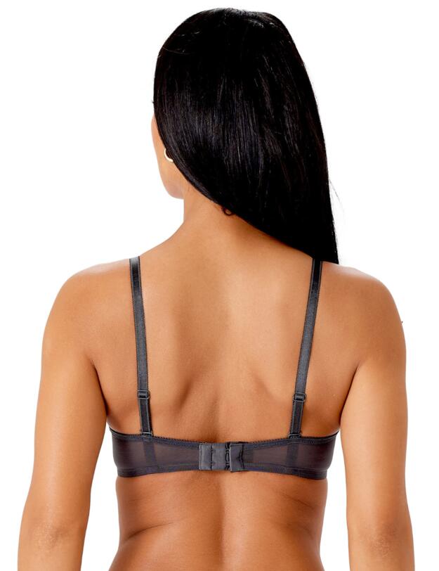 Gossard Glossies Lace Sheer Bra Charcoal