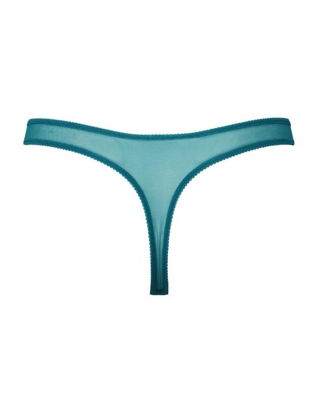 Gossard Glossies Lace Thong Deep Teal