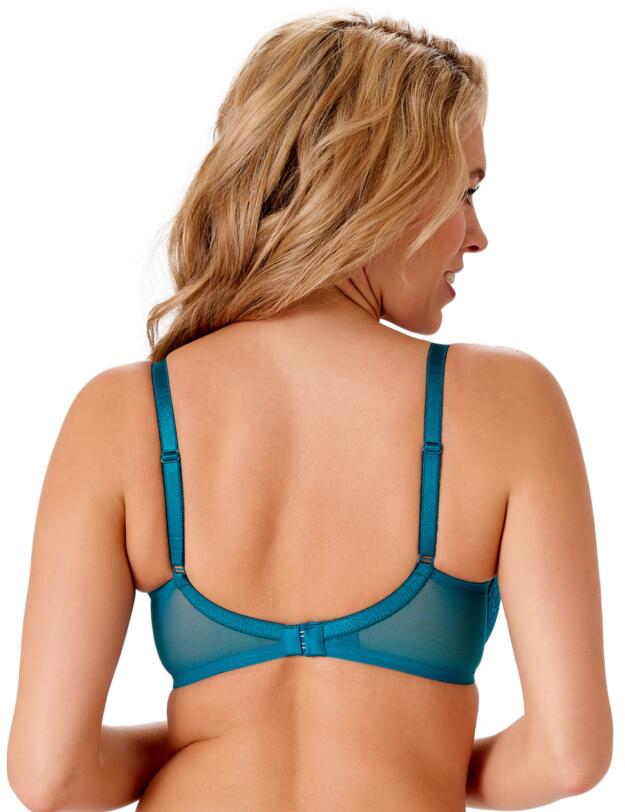 Gossard Glossies Lace Sheer Bra Deep Teal