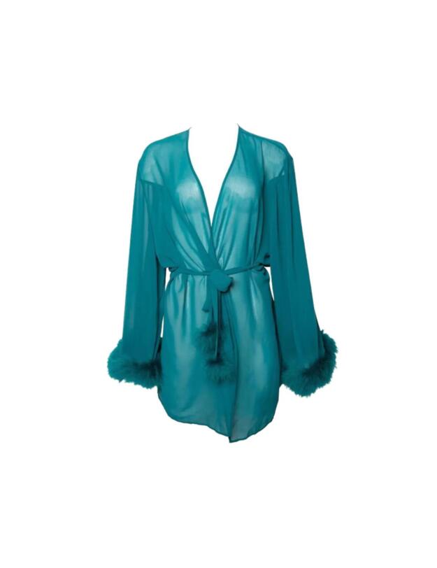 Bettie Page Robe Teal 