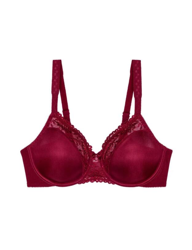  Triumph Ladyform Minimiser Bra Red Wood