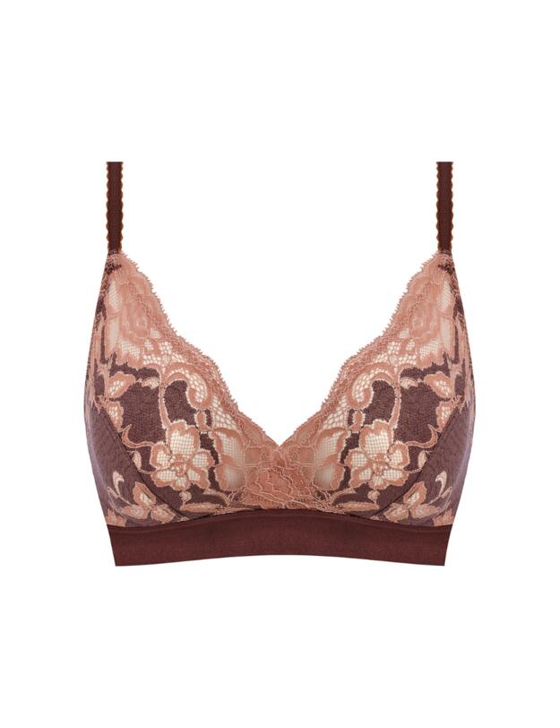 Wacoal Florilege Non Wired Bralette Chocolate/Burlwood