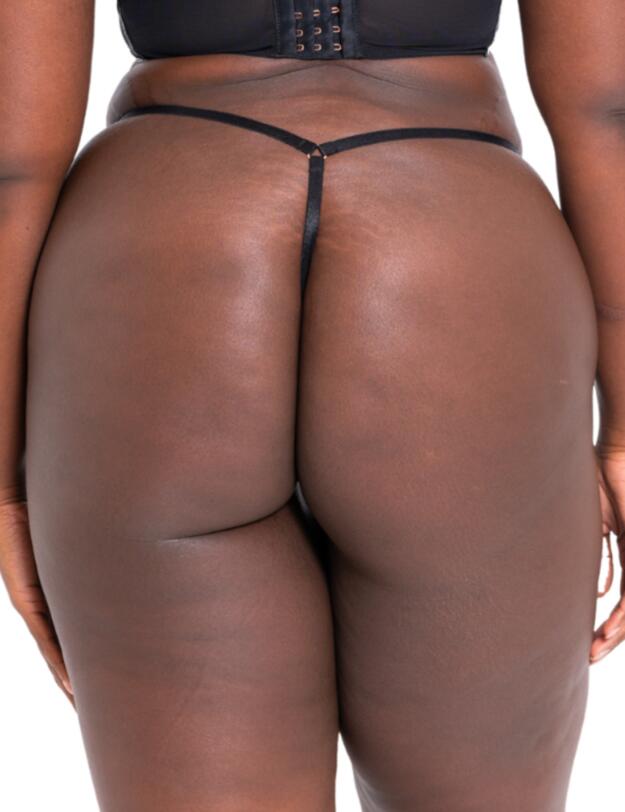 Scantilly by Curvy Kate Hex Thong Black 
