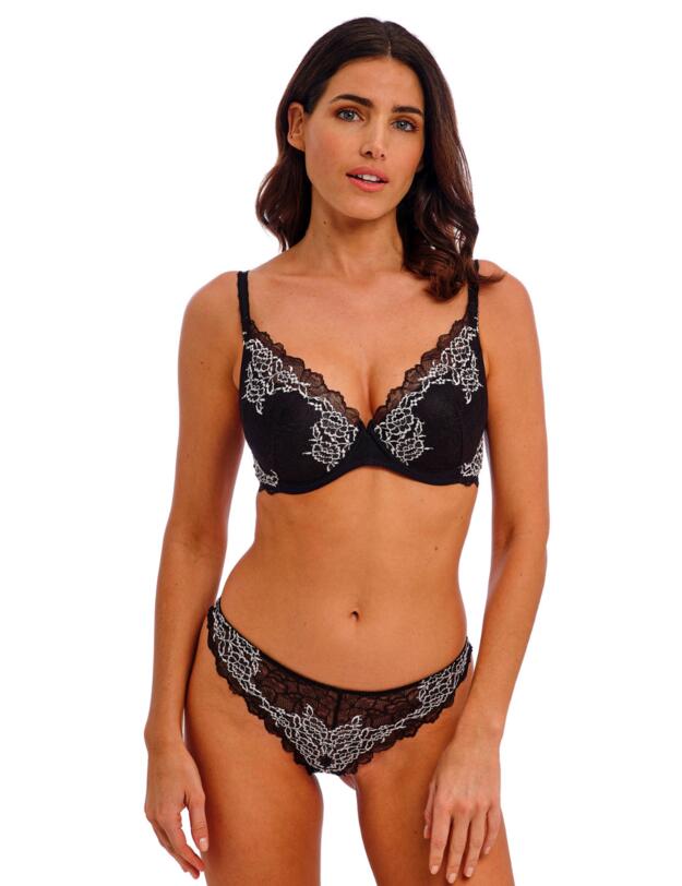 Wacoal Lace Perfection Plunge Bra Black/Ivory