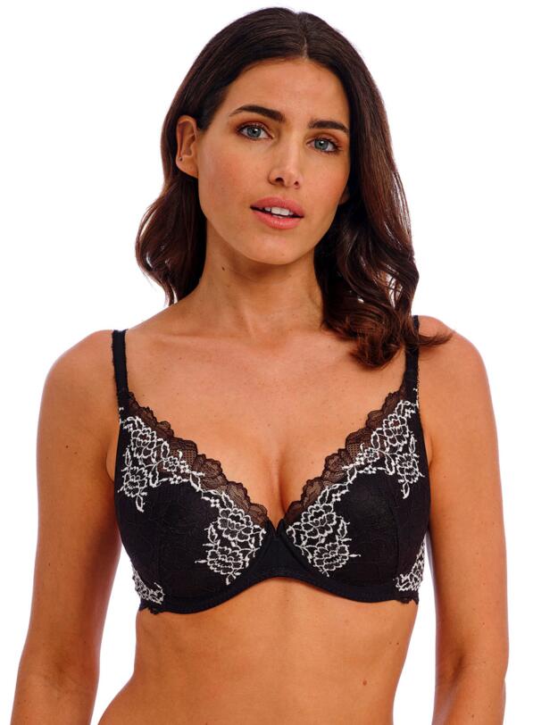 Wacoal Lace Perfection Plunge Bra Black/Ivory
