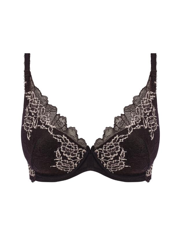 Wacoal Lace Perfection Plunge Bra Black/Ivory