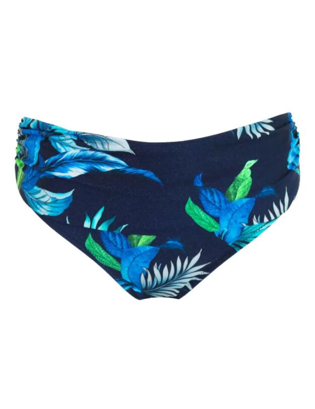 Pour Moi Palermo Foldover Bikini Brief Navy Tropical