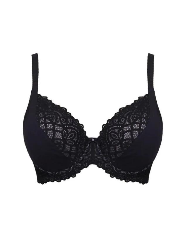 Charnos Rhapsody Plunge Bra Black/Platinum