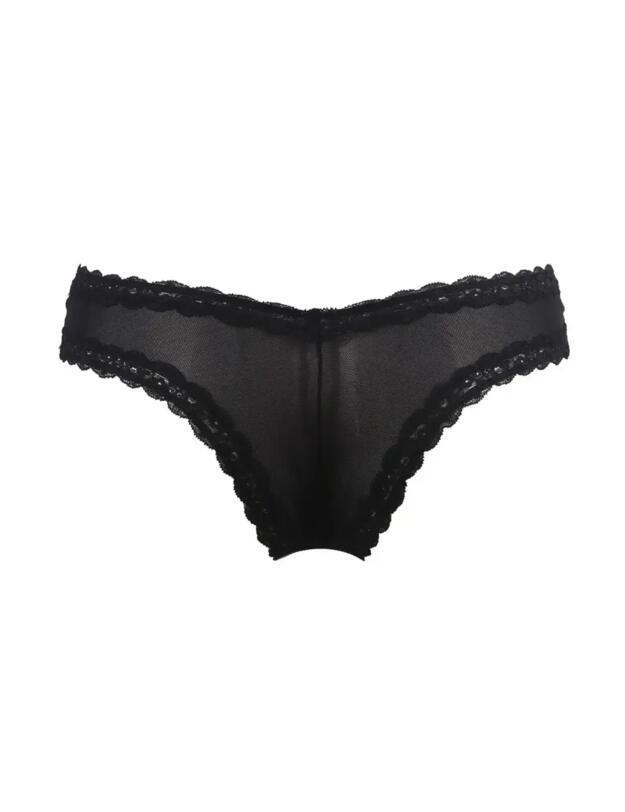 Pour Moi Luxe Linear Brazilian Brief Black/Blush