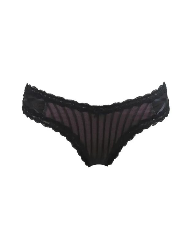 Pour Moi Luxe Linear Brazilian Brief Black/Blush