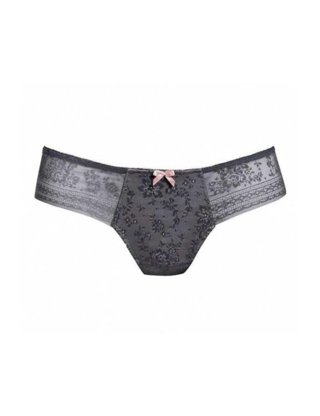 Rosa Faia Fleur Thong Anthracite 