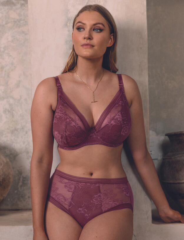 Fantasie Fusion Lace Padded Plunge Bra Rosewood