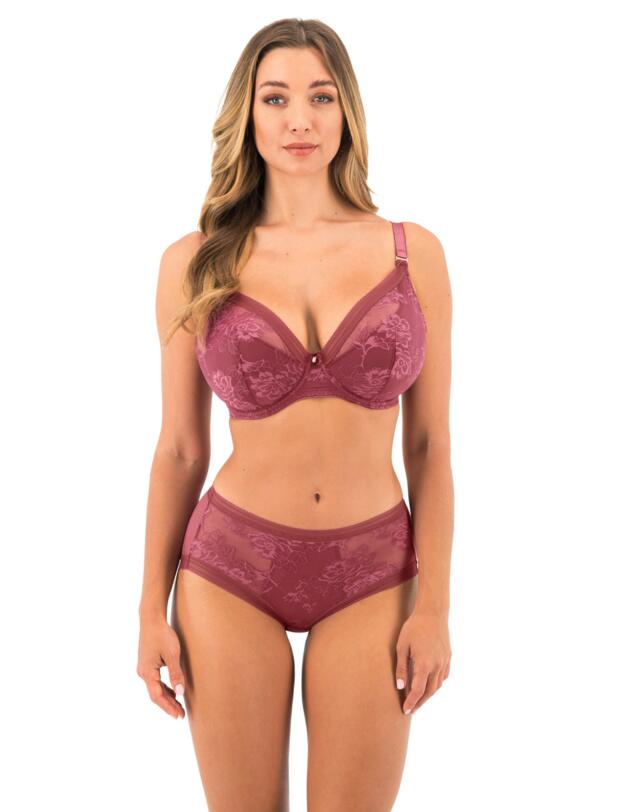 Fantasie Fusion Lace Padded Plunge Bra Rosewood