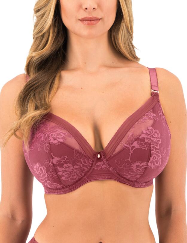 Fantasie Fusion Lace Padded Plunge Bra Rosewood