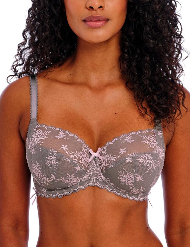 Freya Offbeat Decadence Side Support Bra Grey/Pink