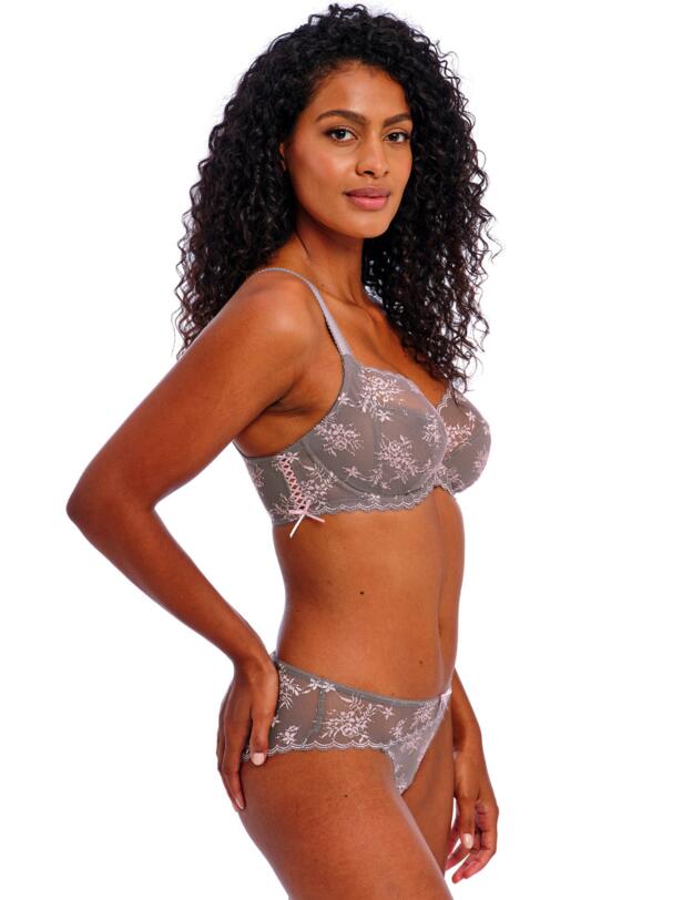 Freya Offbeat Decadence Side Support Bra Grey/Pink
