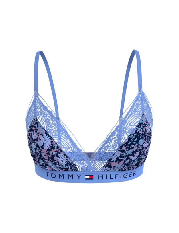 Tommy Hilfiger Tommy Original Lace Triangle Bra Iris Blue Wildflowers
