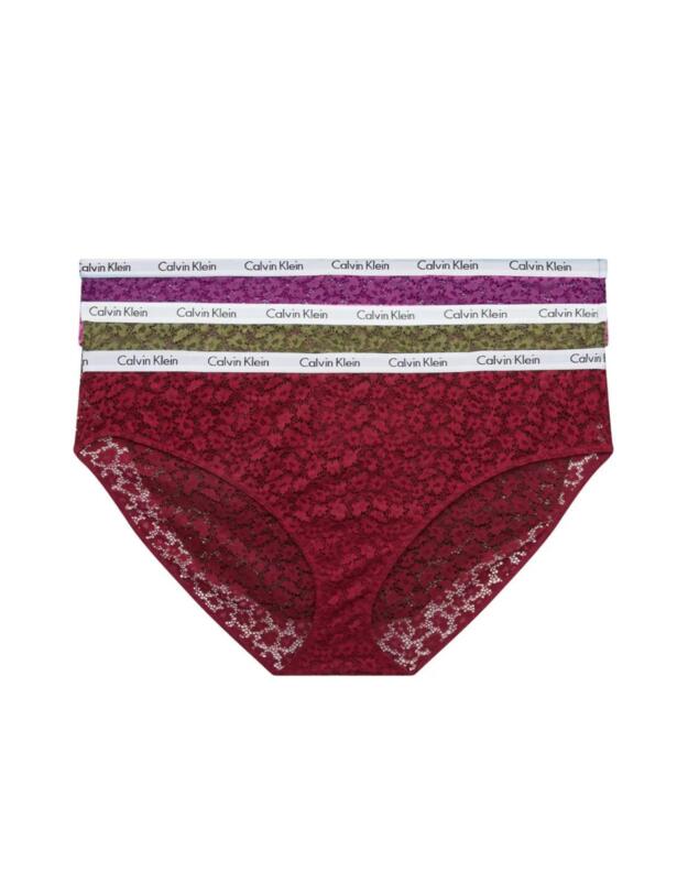 Calvin Klein Carousel Plus Size 3 Pack Briefs Intense Plum/Red Carpet/Olive