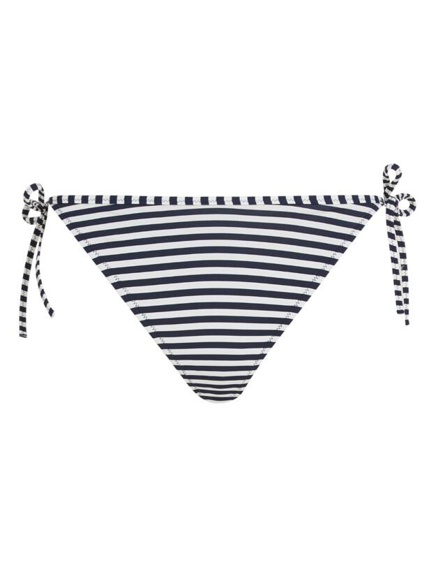 Tommy Hilfiger TJ Heritage Cheeky String Side Tie Brief Skinny Stripe Dark Night and White