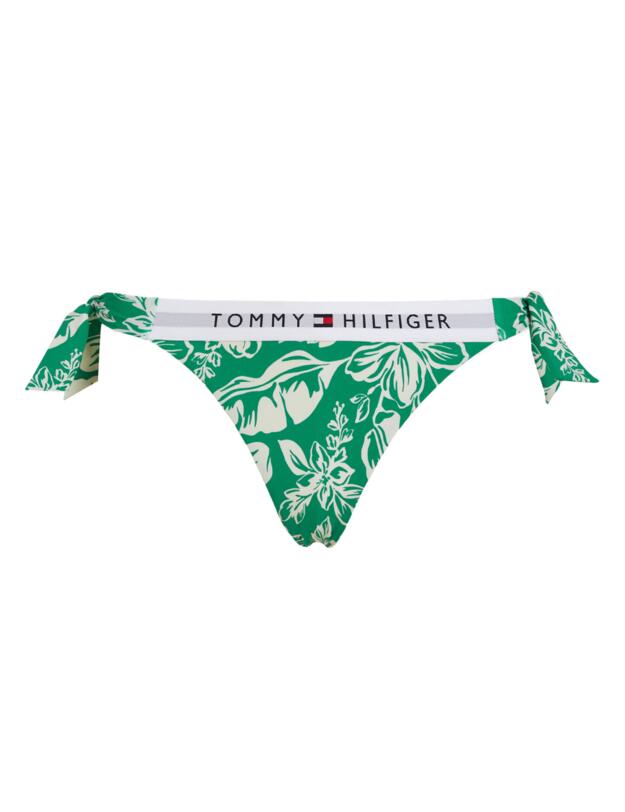 Tommy Hilfiger TH Original Cheeky Side Tie Bikini Brief Vintage Tropical Olympic Green