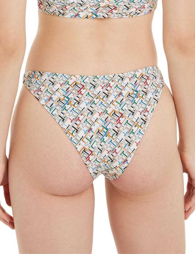 Tommy Hilfiger TH Monogram Cheeky High Leg Bikini Brief TH Multi Monogram Calico