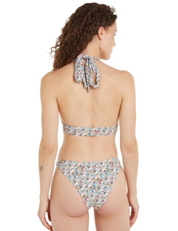 Tommy Hilfiger TH Monogram Cheeky High Leg Bikini Brief TH Multi Monogram Calico