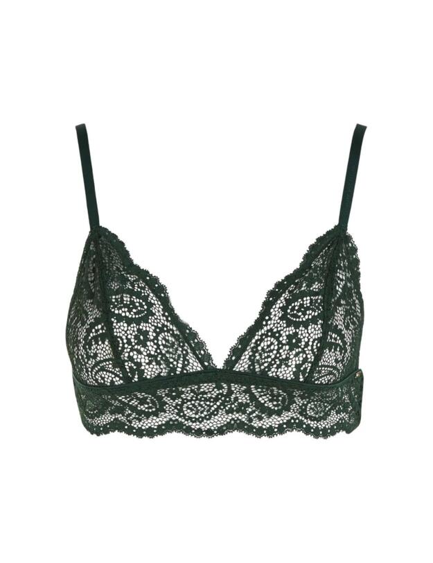 Tommy Hilfiger TH Ultra Soft Lace Unlined Triangle Bralette Hunter