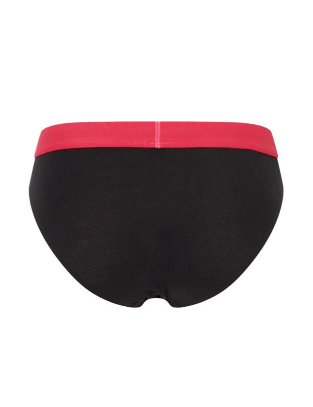 Calvin Klein Embossed Icon Cotton Brief Black with Pink Slpender