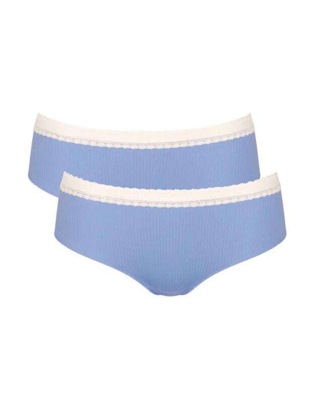 Sloggi Go Ribbed Hipster Briefs 2 Pack Riviera