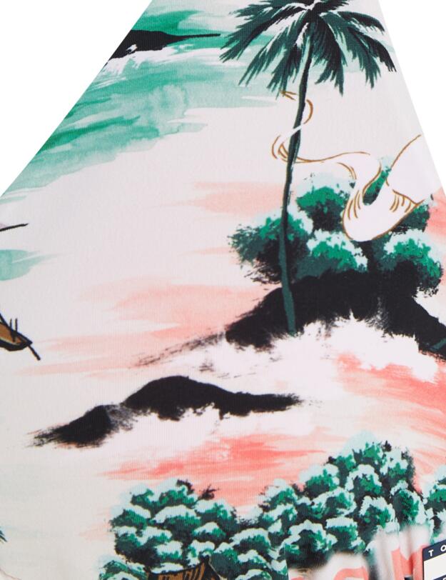 Tommy Hilfiger TJ Heritage Triangle Bikini Top Hawaiian Tickled Pink