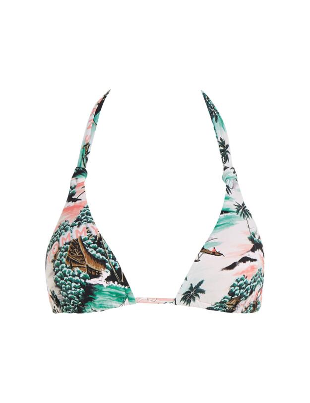 Tommy Hilfiger TJ Heritage Triangle Bikini Top Hawaiian Tickled Pink